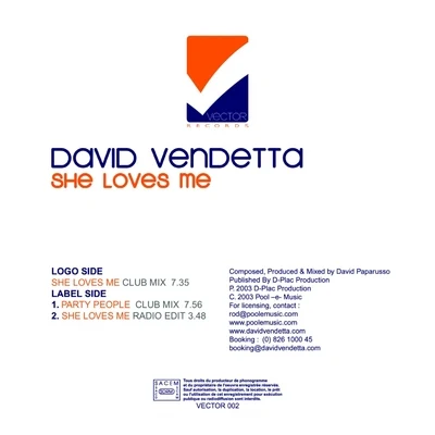 She Loves Me Party People 專輯 David Vendetta