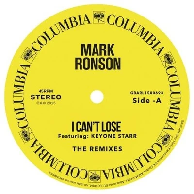 Mark RonsonBruno MarsPhilip LawrenceJeff BhaskerMario Cray I Cant Lose (Remixes)