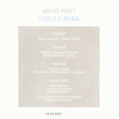 Arvo PärtGoeyvaerts String Trio Arvo Pärt: Tabula Rasa