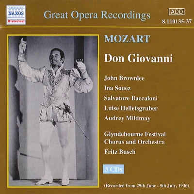 MOZART: Don Giovanni (Glyndebourne) (1936) 專輯 Sena Jurinac/Fritz Busch/Glyndebourne Festival Orchestra