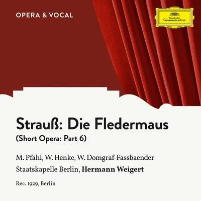 Strauss: Die Fledermaus: Part 6 專輯 Waldemar Henke/Vera Schwarz/Lizzi Waldmüller/Maria Reining/Gustaf Gründgens