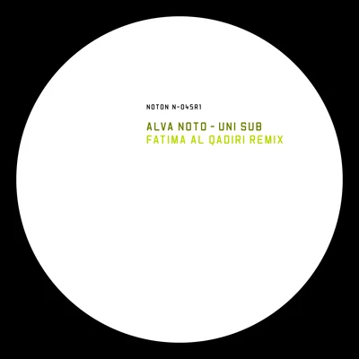 Uni Sub (Fatima Al Qadiri Remix) 專輯 alva noto