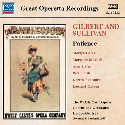 SULLIVAN: Patience (DOyly Carte) (1951) 專輯 Isidore Godfrey