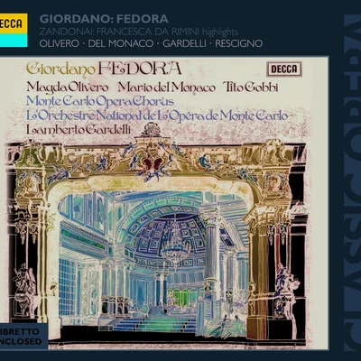 Giordano: Fedora 专辑 Magda Olivero/Armando Benzi/Emilio Savoldi/Bruno Tessari/Giusi Gerbino