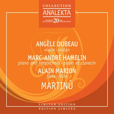 Martinú 專輯 Marc-André Hamelin/Angele Dubeau/Alain Marion/Bohuslav Martinů