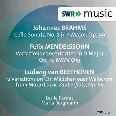 BRAHMS, J.: Cello Sonata No. 1MENDELSSOHN, Felix: Variations ConcertantesBEETHOVEN, L. van: 12 Variations, Op. 66 (Parnas, M. Bergmann) 專輯 Leslie Parnas/Einar Steen-Nøkleberg