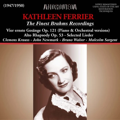 BRAHMS, J.: Vocal Music (The Finest Brahms Recordings) (Ferrier) (1947-1950) 專輯 Kathleen Ferrier