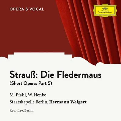 Strauss: Die Fledermaus: Part 5 專輯 Waldemar Henke/Vera Schwarz/Lizzi Waldmüller/Maria Reining/Gustaf Gründgens