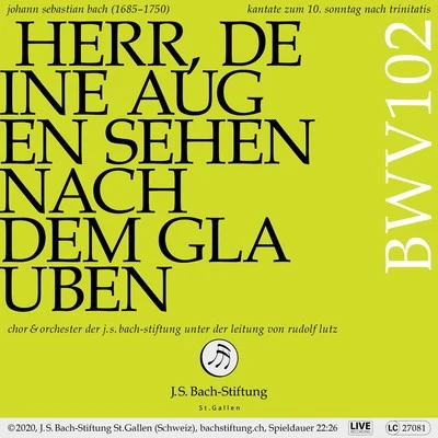 Bachkantate, BWV 102 - Herr, deine Augen sehen nach dem Glauben 专辑 Rudolf Lutz