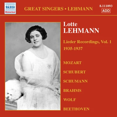 LEHMANN, Lotte: Lieder Recordings, Vol. 1 (1935-1937) 專輯 Lotte Lehmann