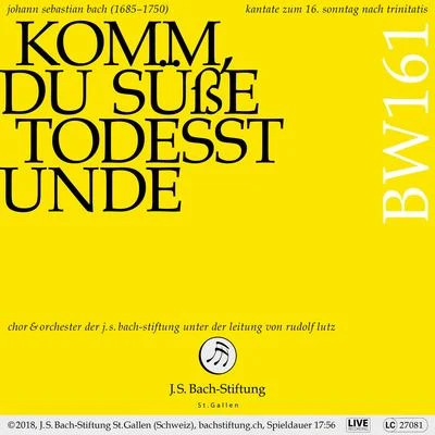 Bachkantate, BWV 161 - Komm, du süße Todesstunde 专辑 Rudolf Lutz