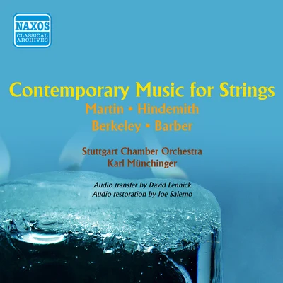 Contemporary Music for Strings - MARTIN, F.HINDEMITH, P.BERKELEY, L.BARBER, S. (Munchinger) (1956) 專輯 Stuttgart Chamber Orchestra