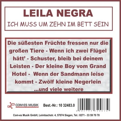 Leila NegraPeter Alexander Ich muss um zehn im Bett sein