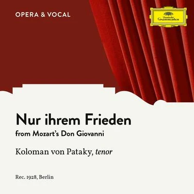 Koloman Von PatakyUnknown Orchestra Mozart: Don Giovanni, K. 527: Nur ihrem Frieden (Sung in German)