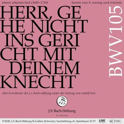 Bachkantate, BWV 105 - Herr, gehe nicht ins Gericht mit deinem Knecht 专辑 Rudolf Lutz