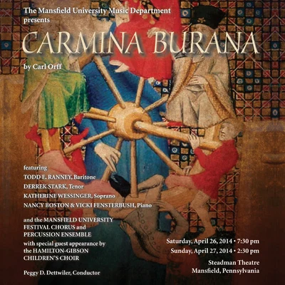 Jesse MartinsHingrid KujawinskiMansfield University Concert ChoirPeggy Dettwiler ORFF, C.: Carmina Burana (Ranney, Stark, Wessinger, Mansfield University Festival Chorus, Dettwiler)