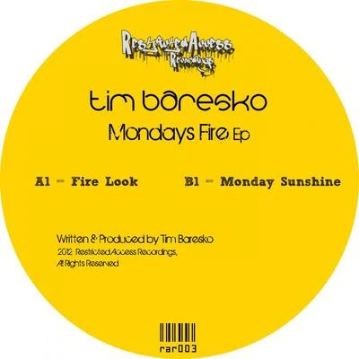 Mondays Fire 专辑 Tim Baresko