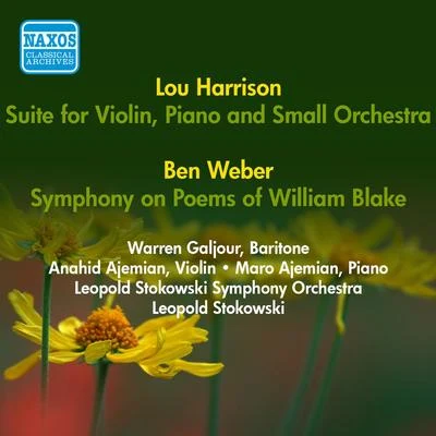 斯托科夫斯基Houston Symphony Orchestra HARRISON, L.: Suite for Violin, Piano and Small OrchestraWEBER, B.: Symphony on Poems of William Blake (Stokowski) (1952)