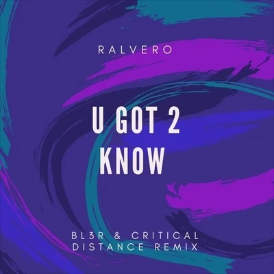 U Got 2 Know (BL3R Critical Distance Remix) 专辑 BL3R