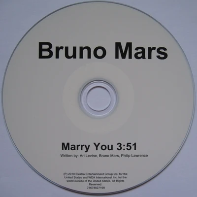 Marry You 專輯 Andrew Wyatt/Bruno Mars/Philip Lawrence/Mattia Mazzola