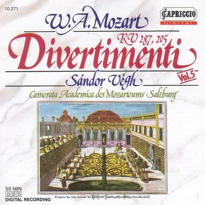 MOZART, W.A.: Divertimenti K. 205 and 287 (Camerata Salzburg, Vegh) 專輯 Sandor Vegh/Yehudi Menuhin/Pablo Casals/Ernst Wallisch/Rudolf Serkin