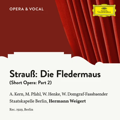 Strauss: Die Fledermaus: Part 2 專輯 Waldemar Henke/Vera Schwarz/Lizzi Waldmüller/Maria Reining/Gustaf Gründgens