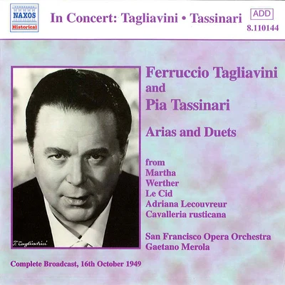 TAGLIAVINI, FerruccioTASSINARI, Pia: Arias and Duets (1949) 專輯 Ferruccio Tagliavini