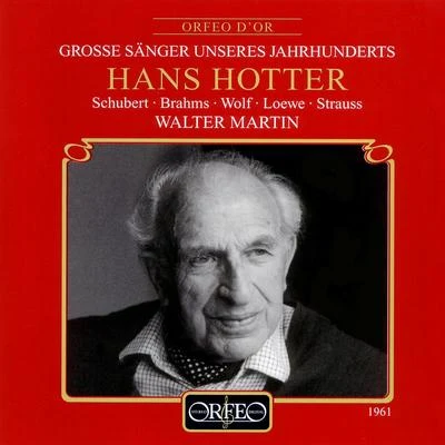 Vocal Recital (Bass-baritone): Hotter, Hans - SCHUBERT, F.BRAHMS, J.WOLF, H.LOEWE, C.STRAUSS, R. 專輯 Hans Hotter