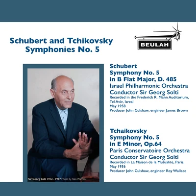 Schubert and Tchaikovsky Symphonies No. 5 專輯 Paris Conservatoire Orchestra