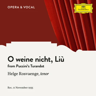 Puccini: Turandot: O weine nicht, Liù (Sung in German) 专辑 Helge Rosvaenge/HR-Sinfonieorchester Frankfurt/Trude Eipperle/Kurt Schröder