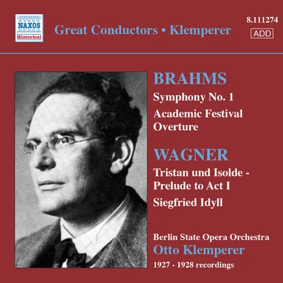 BRAHMS: Symphony No. 1WAGNER: Siegfried Idyll (Klemperer) (1927-28) 專輯 Hanns Udo Muller/Gerhard Hüsch/Berlin State Opera Orchestra/Studio soprano