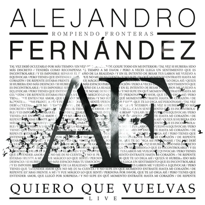 Quiero Que Vuelvas (Live) 專輯 Alejandro Fernández